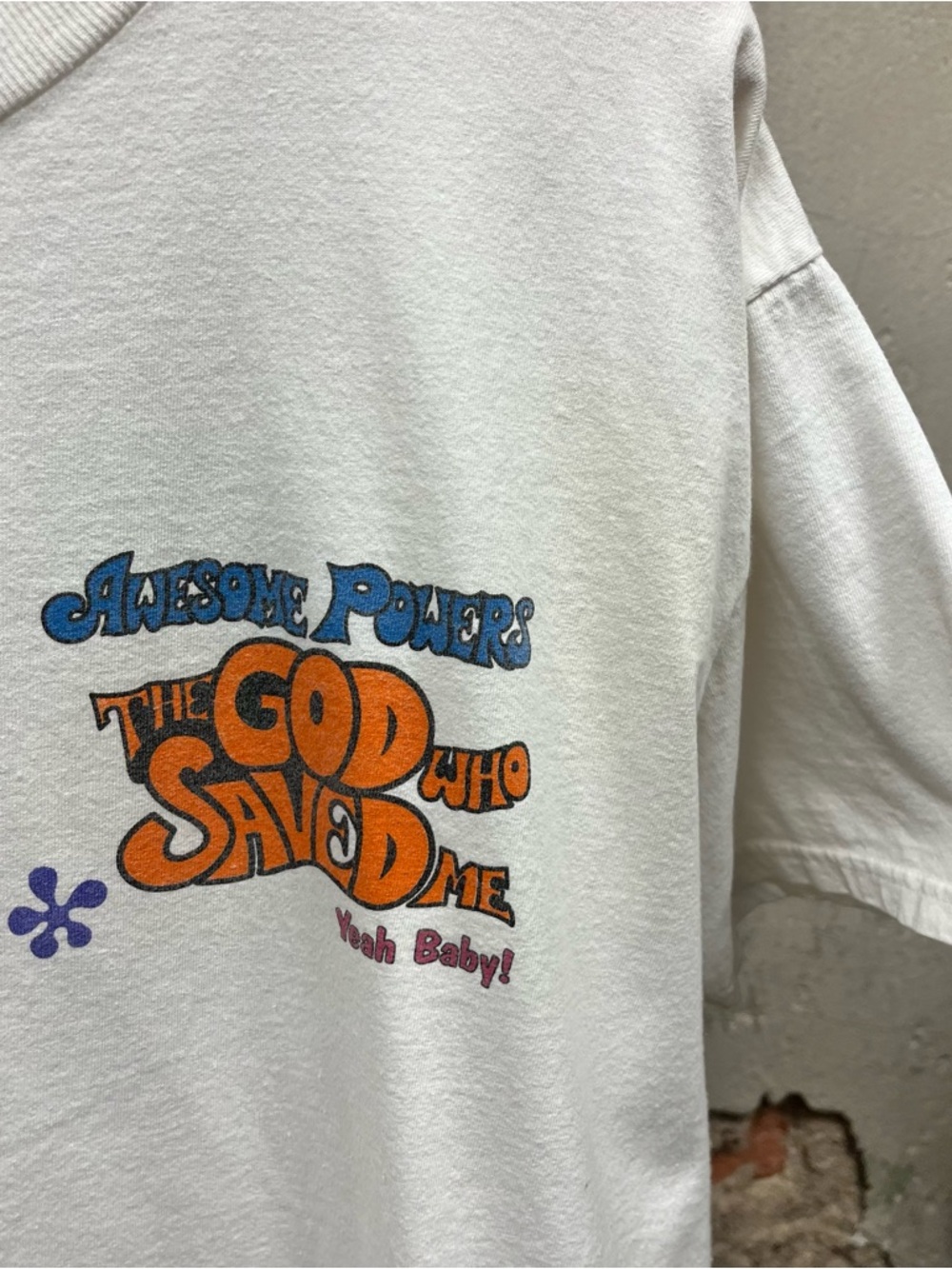 Awesome Powers Austin Powers Vintage 90s Double Sided Christian Jesus Tee Large - Picture 5 of 8